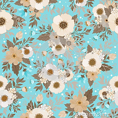 Vector seamless floral pattern Vector Illustration