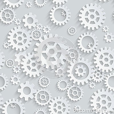 Vector seamless gears pattern Vector Illustration