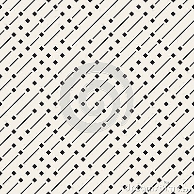 Vector Seamless Geometric Diagonal Irregular Dash Lines Pattern Vector Illustration