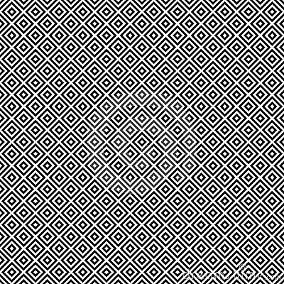 Vector seamless geometric pattern. Rhombuses texture. Black-and-white background. Monochrome design. Vector Illustration