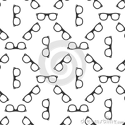 Vector seamless glasses or spectacles pattern Vector Illustration