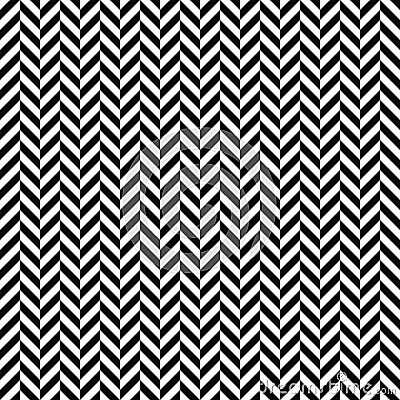 Vector seamless herringbone pattern. Geometric texture. Black-and-white background. Monochrome design. Vector Illustration