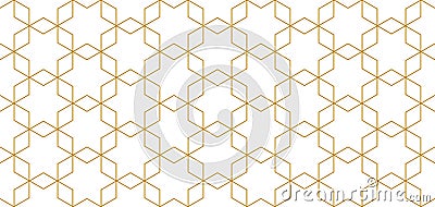 Vector seamless hexagon pattern. Abstract geometric low poly background. Stylish fractal texture Vector Illustration