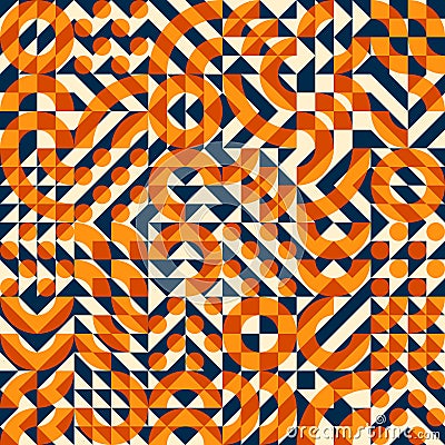 Vector Seamless Irregular Geometric Blocks Square Quilt Pattern Vector Illustration