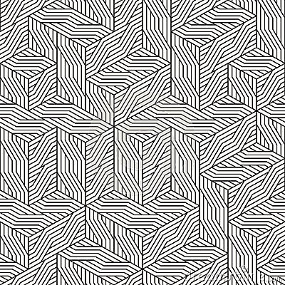 Vector seamless irregular grid pattern. Modern stylish abstract texture. Repeating geometric lattice from randomly Vector Illustration