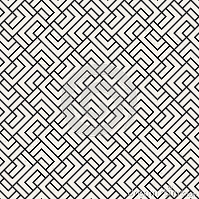 Vector seamless lattice pattern. Modern stylish texture with monochrome trellis. Repeating geometric grid. Simple design Vector Illustration