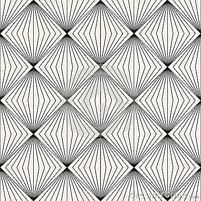 Vector seamless lattice pattern. Modern stylish texture with monochrome trellis. Repeating geometric grid. Stock Photo