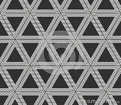 Vector seamless lines pattern. Modern stylish triangle shapes texture. Repeating geometric tiles Stock Photo