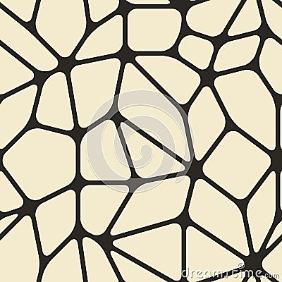 Vector seamless monochrome smooth mesh pattern Vector Illustration