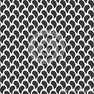Vector seamless pattern. Abstract background with wavy elements. Monochrome hipster drawn texture Vector Illustration