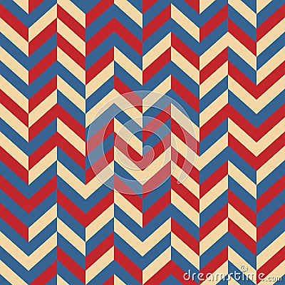 Vector seamless pattern.Abstract Festive design background concept in traditional American colors - red, white, blue. Modern styli Vector Illustration