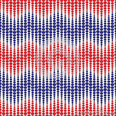 Vector seamless pattern.Abstract Festive design background concept in traditional American colors - red, white, blue. Modern styli Vector Illustration