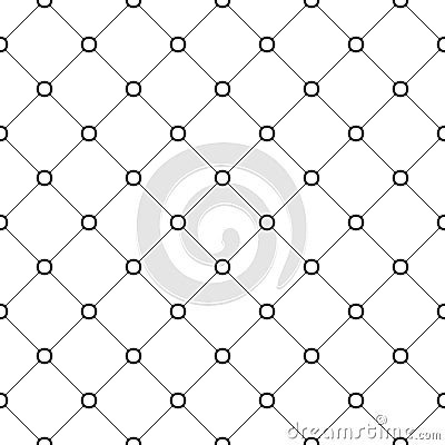 Vector seamless pattern. Abstract geometric pattern. Black and white background. Repeated simple classic texture. Repeating diagon Vector Illustration