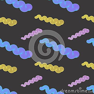 Vector seamless pattern of abstract spirals. Used for backgrounds, postcards, flyers, letters, wallpapers, wrapping paper. Stock Photo