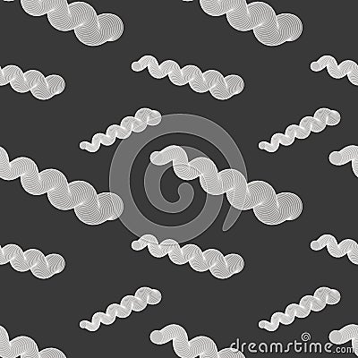 Vector seamless pattern of abstract spirals. Used for backgrounds, postcards, flyers, letters, wallpapers, wrapping paper. Stock Photo