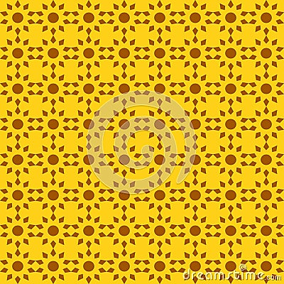 Vector seamless pattern of abstract suns in bright color Stock Photo