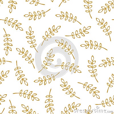 Vector seamless pattern of autumn leaves. Vector Illustration