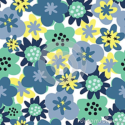 Vector seamless pattern background Flower seamless pattern. daisies background Vector Illustration