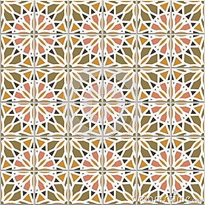 Vector seamless pattern, based on traditional wall and floor til Vector Illustration