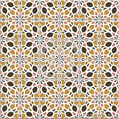 Vector seamless pattern, based on traditional wall and floor til Vector Illustration