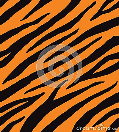 Vector seamless pattern of black tiger print Vector Illustration