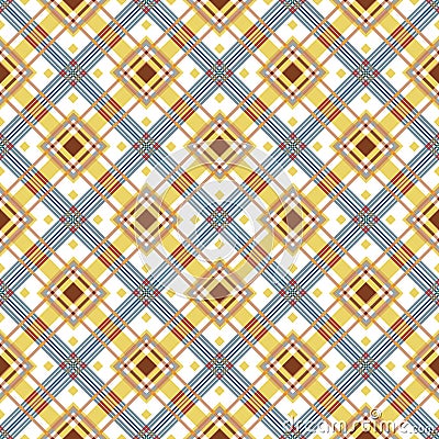 Vector seamless pattern. Classic stylish texture. Repeating geometric tiles with dotted rhombus. Mens fashion textile Stock Photo