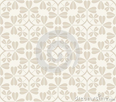 Vector seamless pattern with clover leaves Vector Illustration