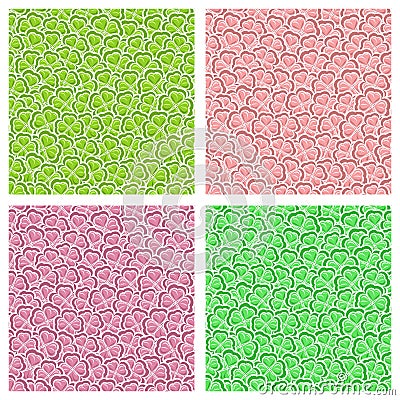 Vector Seamless Pattern Clover Vector Illustration