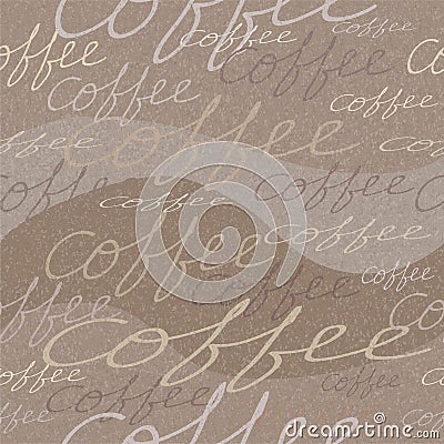 Vector seamless pattern with coffee Vector Illustration