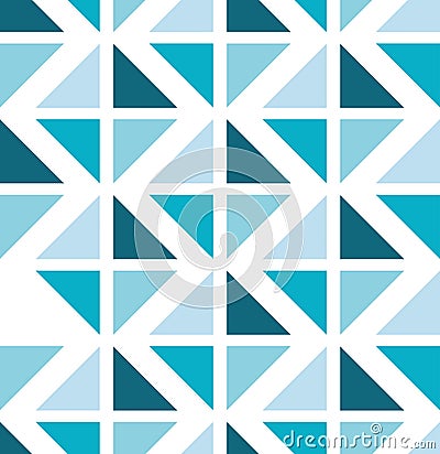 Vector Seamless Pattern with Color Triangles Vector Illustration