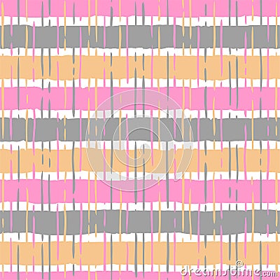 Vector seamless pattern. Colorful horizontal stripes with fuzzy edges and vertical blur Vector Illustration