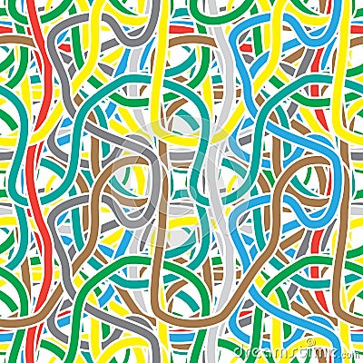 Vector seamless pattern - continuous color stripes Vector Illustration