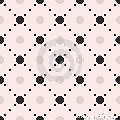 Vector seamless pattern, dotted lines, diagonal lattice, repeat Vector Illustration