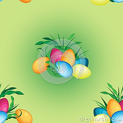 Vector seamless pattern on Easter holiday. Vector Illustration