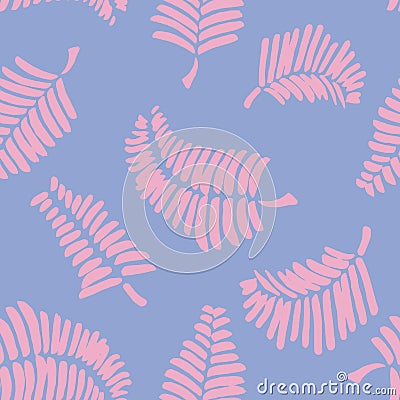 Vector seamless pattern with feathers. Stock Photo