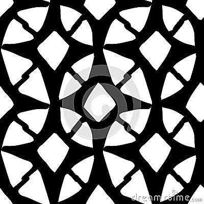 Vector seamless pattern in the form of a four-sided star with lines in a circle. Abstract seamless pattern of the glitter symbol, Vector Illustration