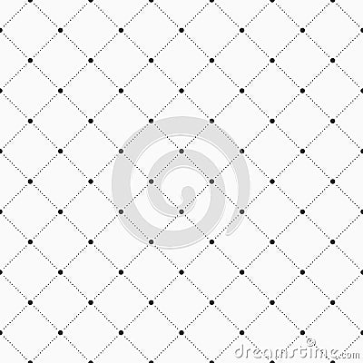 Vector seamless pattern. Geometric background with dotted rhombuses. Vector Illustration