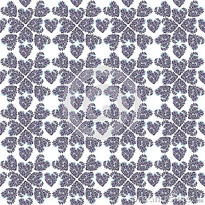 Vector seamless pattern with hearts. The best card for Valentines`s Day. Vector Illustration