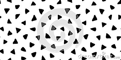 Vector seamless pattern. Irregular triangle texture. Cute abstract uneven triangular patern. Repeated random hands drawn spot Vector Illustration