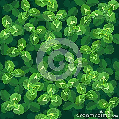 Vector seamless pattern leaves of clover Vector Illustration