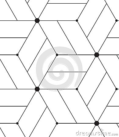 Vector seamless pattern. Modern line geometric background Vector Illustration