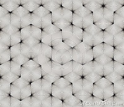 Vector seamless pattern. Modern stylish abstract texture. Repeating geometric tiles from striped elements i Stock Photo