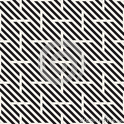 Vector Seamless Pattern. Modern Stylish Interlacing Lines Texture. Geometric Striped Ornament. Vector Illustration