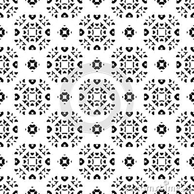 Vector seamless pattern, monochrome ornament texture Vector Illustration