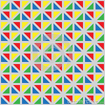 Vector seamless pattern with multi-colored triangles. Vector Illustration