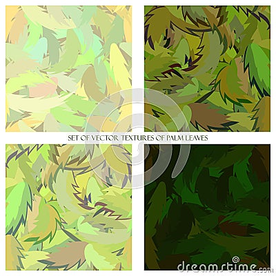 Vector seamless pattern with palm leaves Vector Illustration