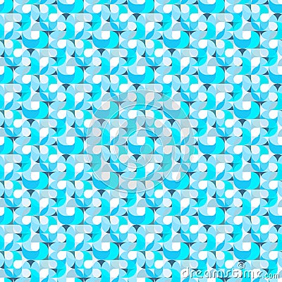 Vector seamless pattern of regular radial waves swirl geometric shapes Vector Illustration