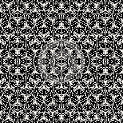 Vector seamless pattern. Repeating geometric elements. Stylish monochrome background design. Vector Illustration