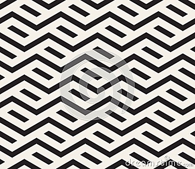 Vector seamless pattern. Repeating geometric elements. Stylish monochrome background design. Vector Illustration