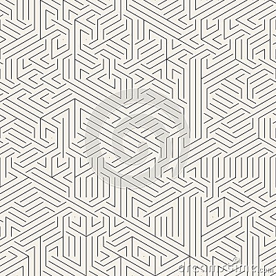 Vector seamless pattern. Repeating geometric elements. Stylish monochrome background design. Vector Illustration